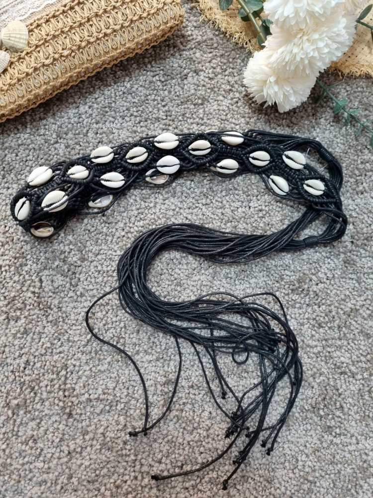 Pasek-Muszelki-Boho-Sznurek-Czarny-Beżowy-2.jpg