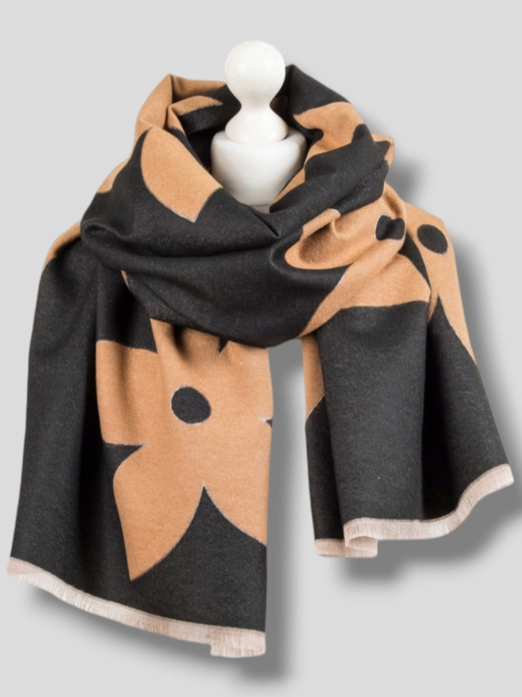 Szal-#810-Dwustronny-Ciepły-Czarny-Camel-3.jpg