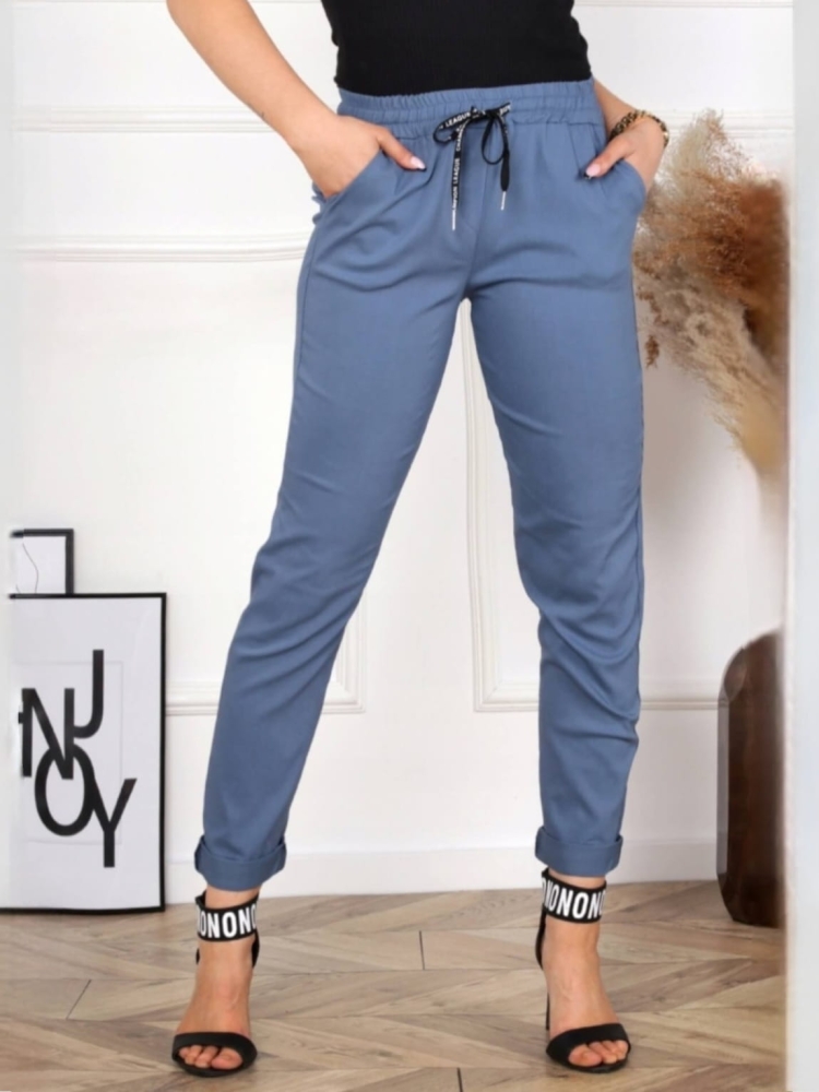 Spodnie-Kayax-Elastyczne-Kieszenie-Guma-W-Pasie-Troczek-Niebieski-Jeans-1