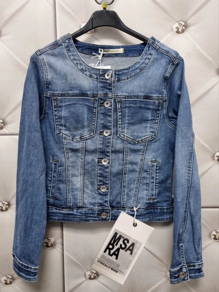 Kurtka-Katana-Jeansowa-M.Sara-Bez-Kołnierza-4