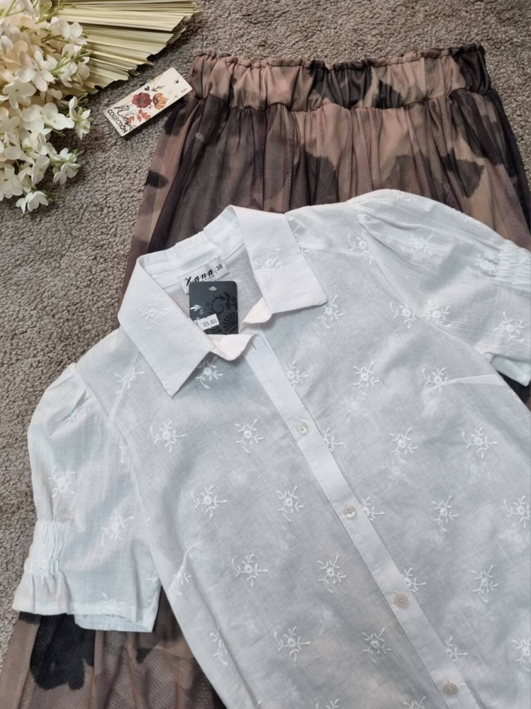 Bluzka-Xana-Koszulowa-Ażurowa-Krórki-Rękaw-Biała-4