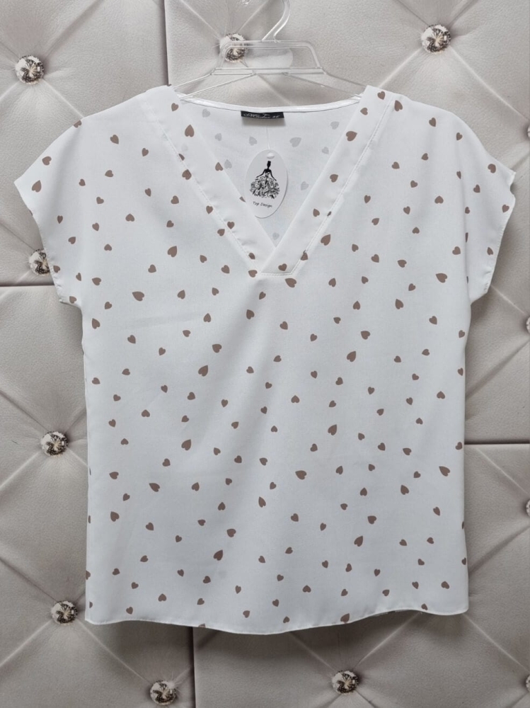 Bluzka-Madex-Modo-Dekolt-Serek-Krótki-Rękaw-Serduszka-Beżowe-Biała-4