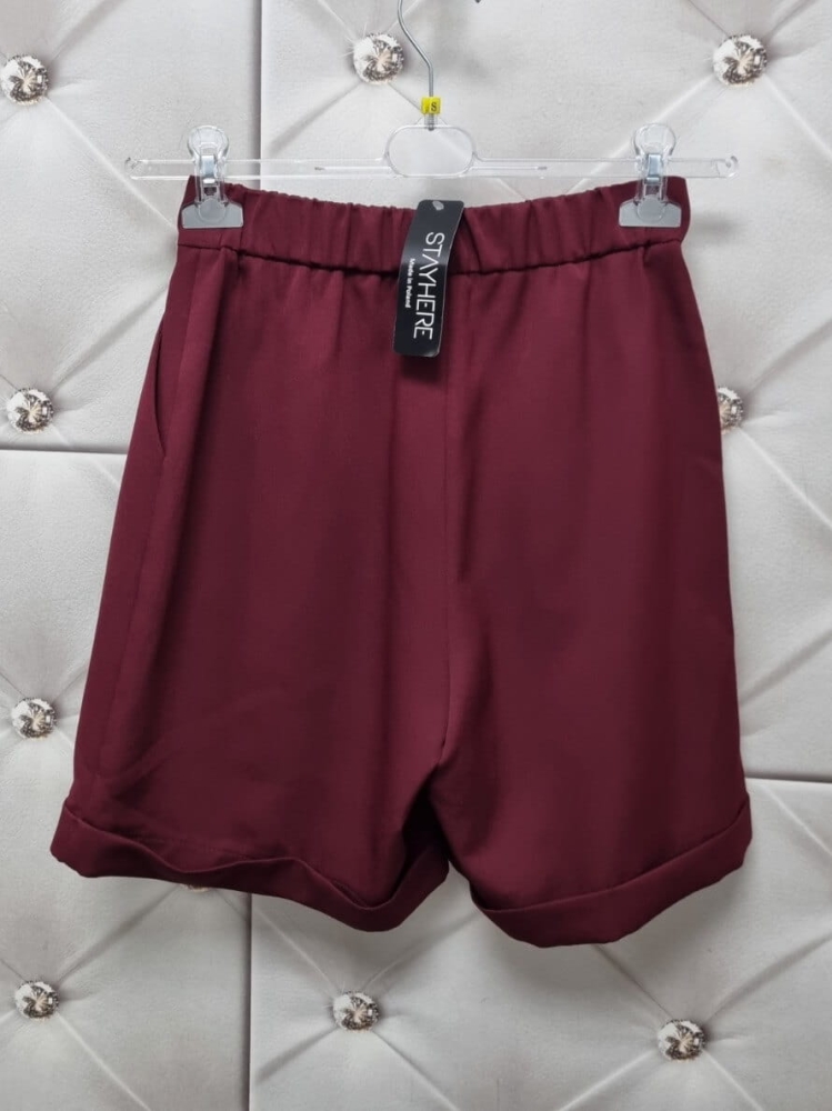 spodenki-stayhere-bordowe-zakladka-gumka-kieszenie-wiskoza-lato-jesien-szorty-butik-szykownia-7