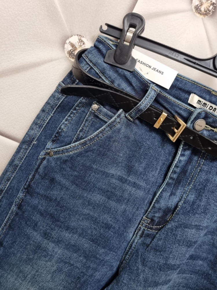 jeansy-mom-fit-mimi-dave-lm144-jeansowy-ciemny-podwojne-przeszycie-podwijane-nogawki-pasek-bawelna-elastyczne-butik-szykownia-2