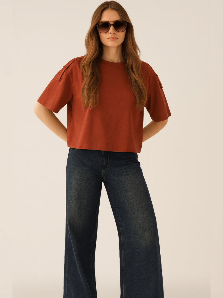 bluzka-tshirt-lemonada-pagony-rudy-pomarancz-oversize-bawelna-elastan-lmd-atelier-modny-basic-butik-szykownia-3