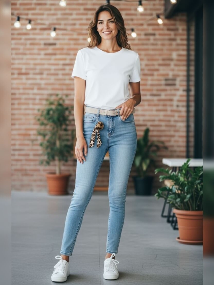 spodnie-damskie-jeansy-skinny-m.sara-niebieskie-jasne-przecierane-pasek-bezowy-brelok-apaszka-butik-szykownia-3