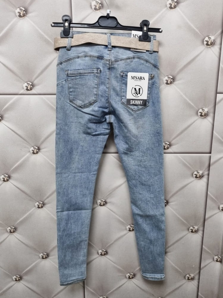 spodnie-damskie-jeansy-skinny-m.sara-niebieskie-jasne-przecierane-pasek-bezowy-brelok-apaszka-butik-szykownia-6