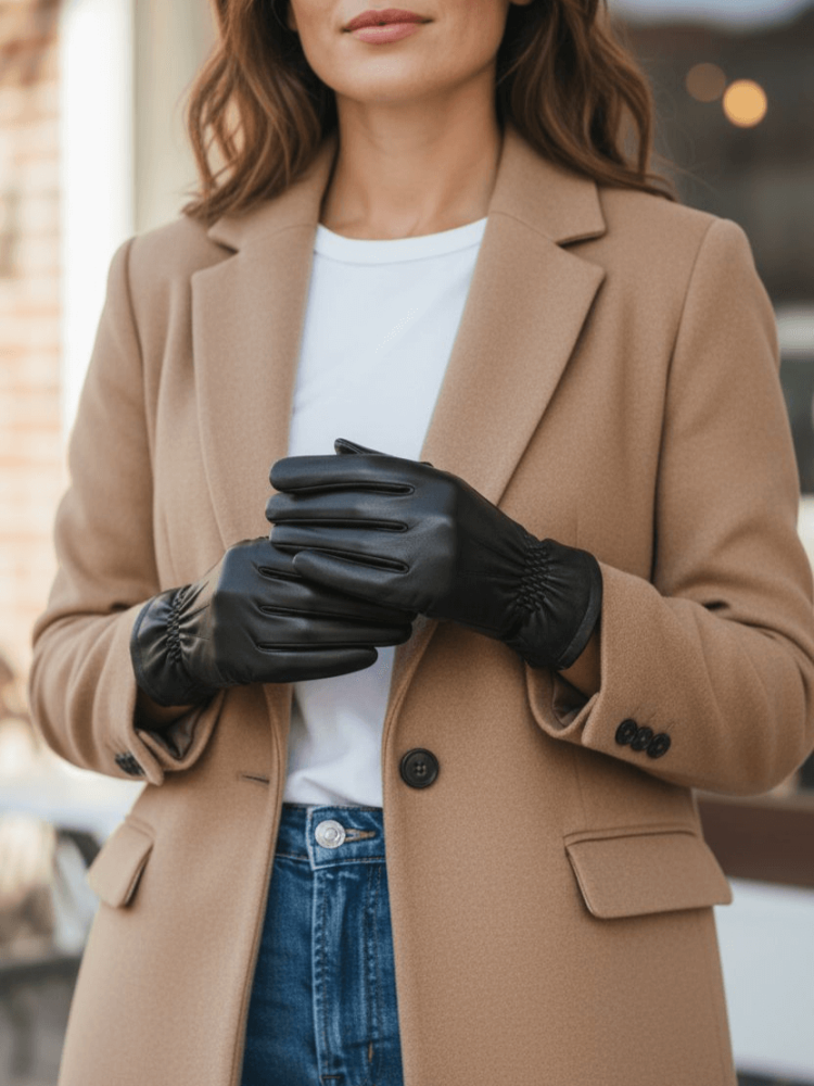 rekawiczki-damskie-eko-skora-czarne-wloska-produkcja-eleganckie-ocieplane-marszczenia-grace-focus-fashion-butik-szykownia-1