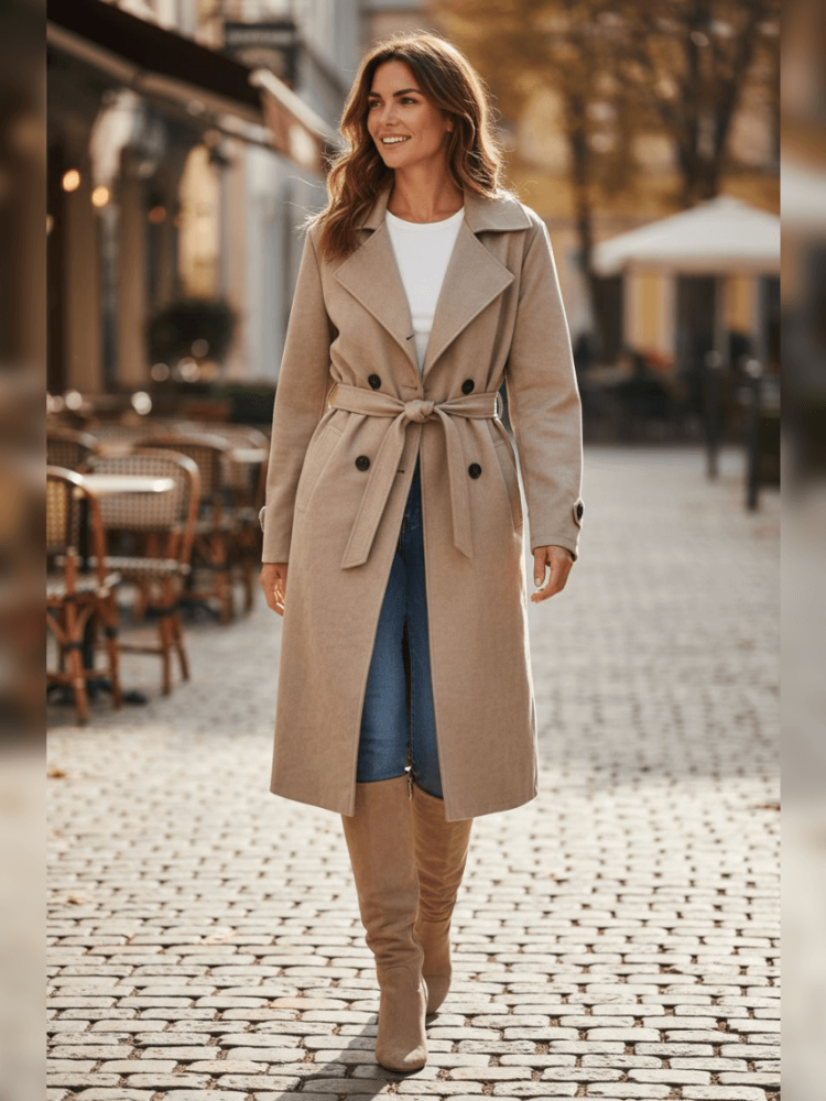 plaszczyk-sara-jasny-bezowy-ala-zamsz-przejsciowy-z-paskiem-podwojny-kolnierz-guziki-elegancki-lekki-modny-butik-szykownia-4