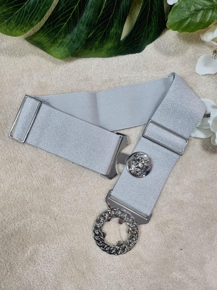 pasek-bb-zabudowany-lion-silver-srebrny-blyszczacy- srebrna-nitka-klamra-glowa-lwa-szeroka-guma-regulowany-elegancki-modny-dodatek-stylowy-klasyczny-butik-szykownia-3