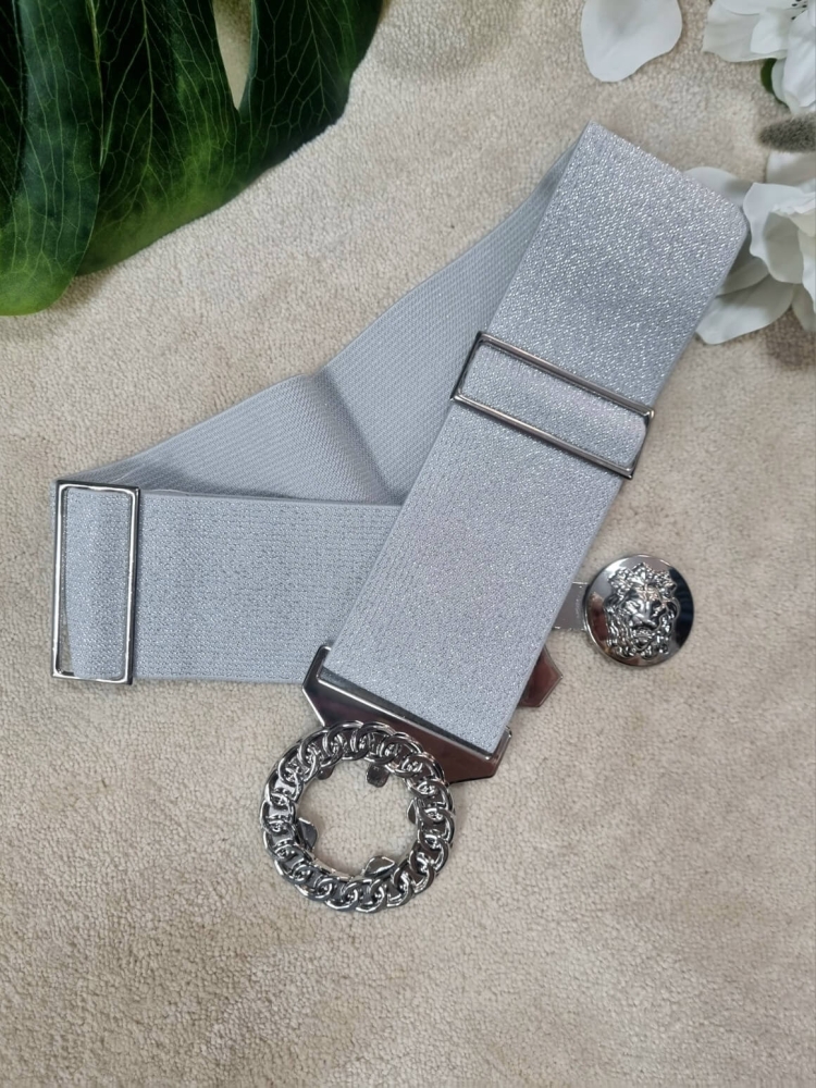 pasek-bb-zabudowany-lion-silver-srebrny-blyszczacy- srebrna-nitka-klamra-glowa-lwa-szeroka-guma-regulowany-elegancki-modny-dodatek-stylowy-klasyczny-butik-szykownia-8