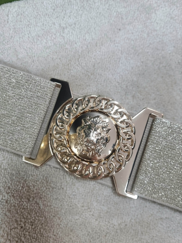 pasek-bb-zabudowany-lion-gold-zloty-blyszczacy- zlota-nitka-klamra-glowa-lwa-szeroka-guma-regulowany-elegancki-modny-dodatek-stylowy-klasyczny-butik-szykownia-2