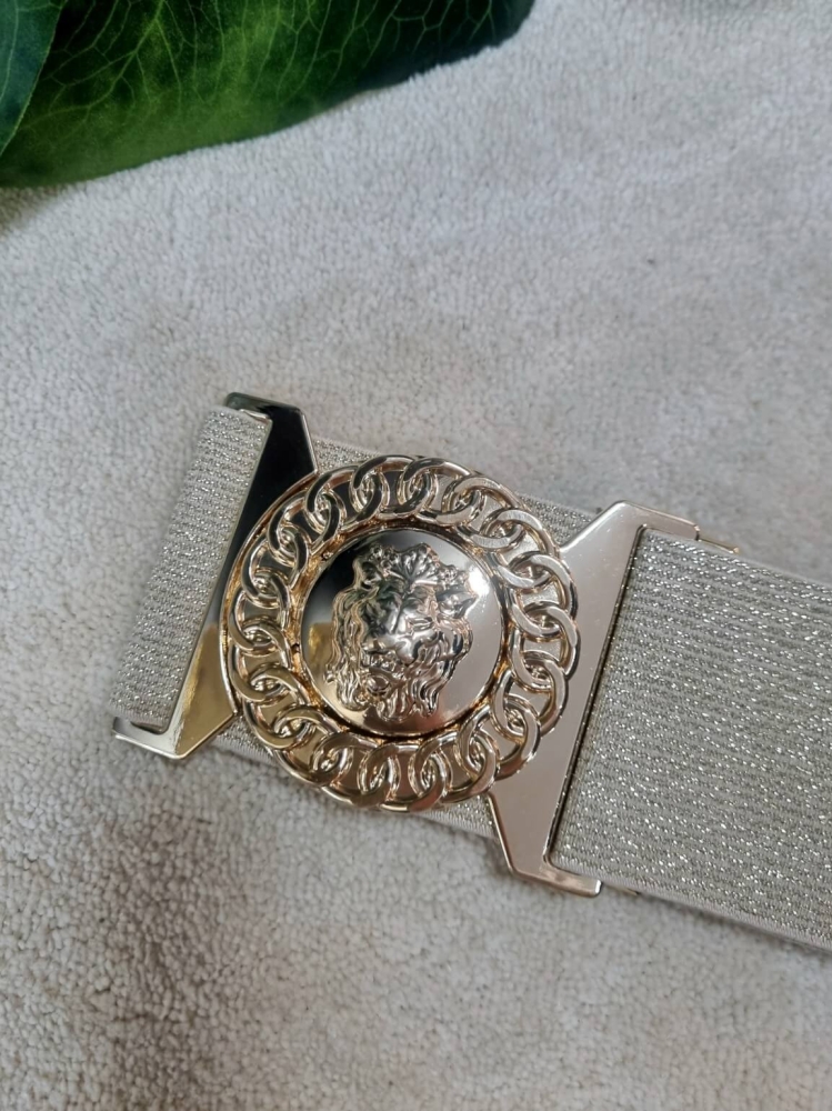 pasek-bb-zabudowany-lion-gold-zloty-blyszczacy- zlota-nitka-klamra-glowa-lwa-szeroka-guma-regulowany-elegancki-modny-dodatek-stylowy-klasyczny-butik-szykownia-8