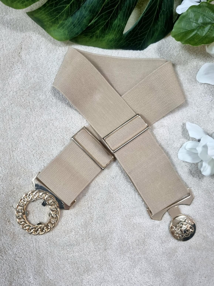 pasek-bb-zabudowany-lion-gold-bezowy-zlota-klamra-glowa-lwa-szeroka-guma-regulowany-elegancki-modny-dodatek-stylowy-klasyczny-butik-szykownia-3