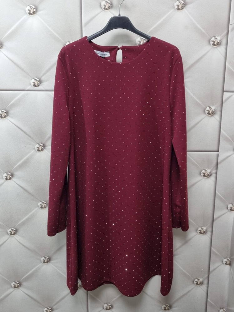 sukienka-elara-bordowa-cyrkonie-kroj-a-elastyczna-dlugi-rekaw-okrągły-dekolt-plus-size-elegancka-butik-szykownia-10