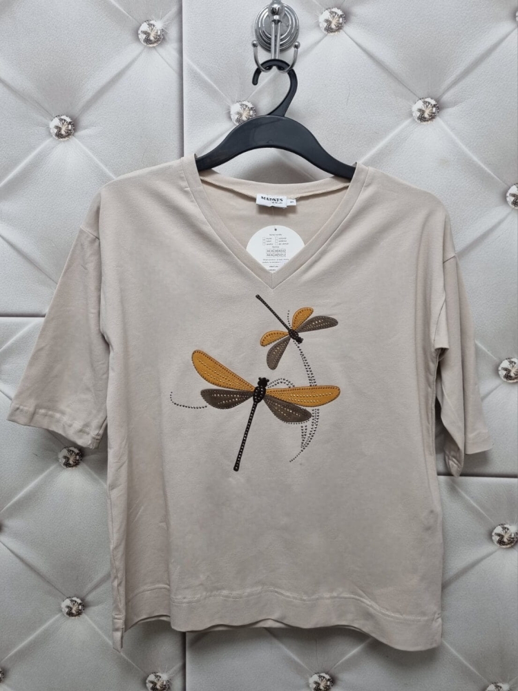 bluzka-tshirt-wazki-madnes-polska-produkcja-dekolt-okragly-rekaw-3-4-jasny-bezowy-bawelna-elastyczna-jakosc-premium-butik-szykownia-8