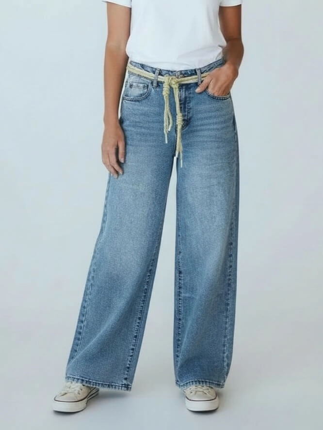 spodnie-jeansy-m-sara-wide-leg-bq2686-h-jeansy-niebieskie-przecierane-pasek-sznurkowy-pastelowy-zielony-wysoki-stan-wiosna-butik-szykownia-2