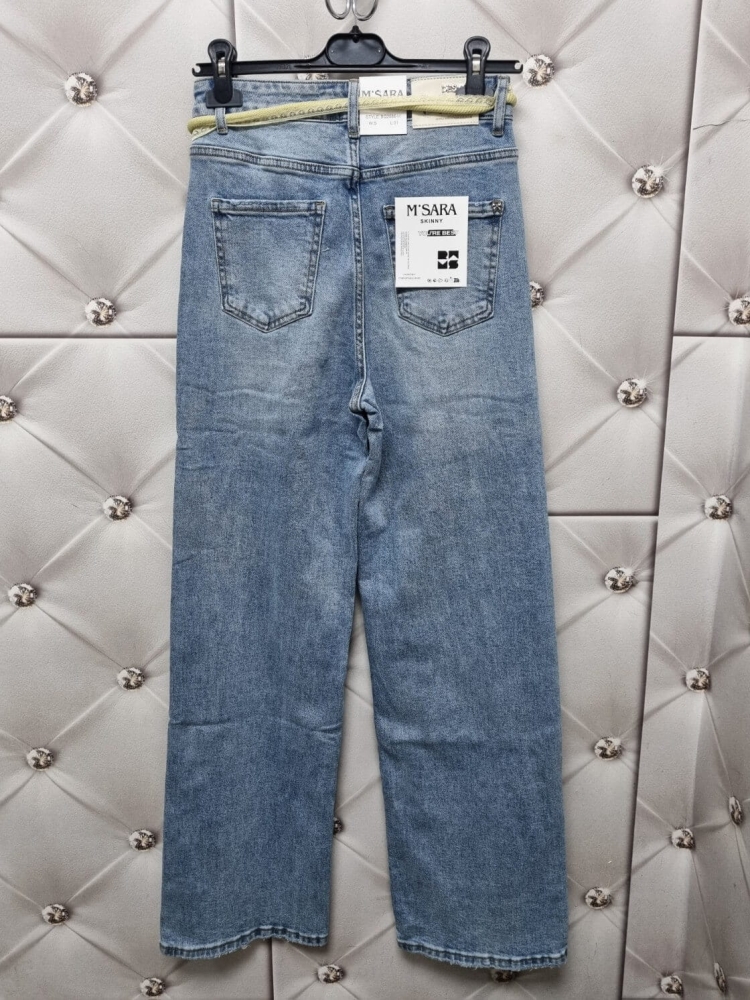 spodnie-jeansy-m-sara-wide-leg-bq2686-h-jeansy-niebieskie-przecierane-pasek-sznurkowy-pastelowy-zielony-wysoki-stan-wiosna-butik-szykownia-9