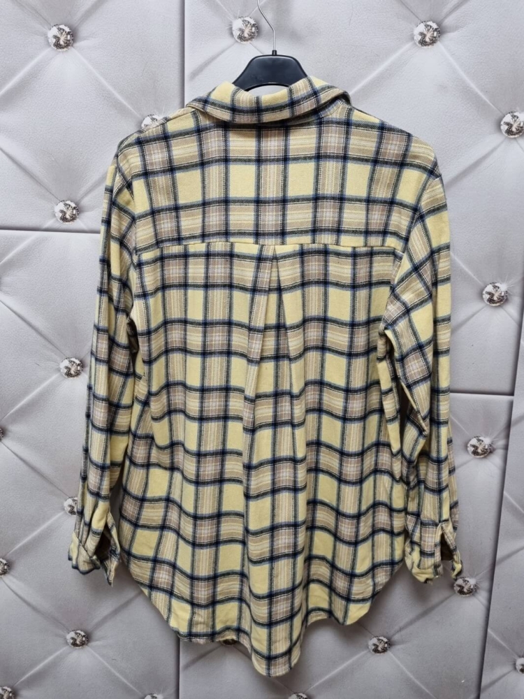 koszula-flanelowa-krata-cienka-zolta-bez-czarna-portofino-check-wloska-produkcja-bawelna-lekka-koszula-damska-oversize-uniwersalna-butik-szykownia-9