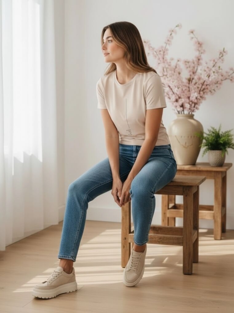 bluzka-tshirt-minimal-line-latynka-pastelowy-beż-aplikacja-okragly-dekolt-krotki-rekaw-bawelna-elastan-small-size-polska-produkcja-butik-szykownia-2