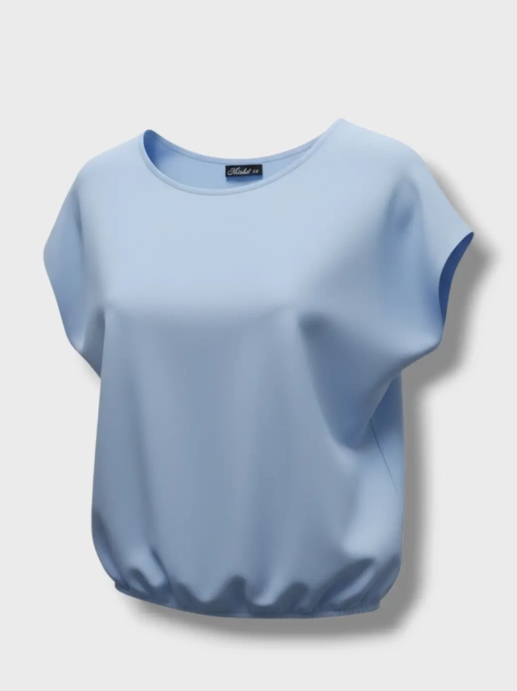 bluzka-niebieska-baby-blue-lila-madex-bluzka-damska-z-gumka-na-dole-bluzka-maskujaca-brzuch-bluzka-wizkozowa-elegancka-codzienna-krotki-rekaw-okragly-dekolt-polska-produkcja-wiosna-lato-butik-szykownia-4