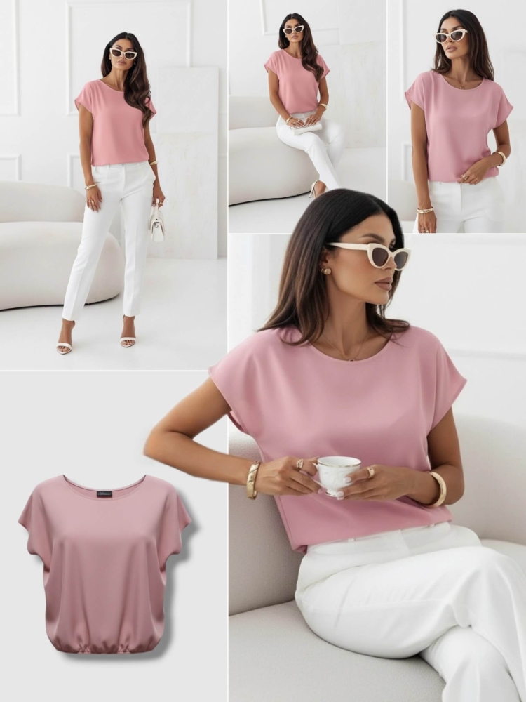 bluzka-pudrowy-roz-lila-madex-bluzka-damska-z-gumka-na-dole-bluzka-maskujaca-brzuch-bluzka-wizkozowa-elegancka-codzienna-krotki-rekaw-okragly-dekolt-polska-produkcja-wiosna-lato-butik-szykownia-12