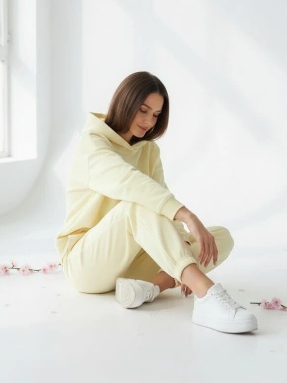 dres-damski-komplet-oversize-mooij-le-marais-paris-bluza-z-kapturem-spodnie-balloon-pastelowy-zolty-bawelna-haft-logo-wygodny-modny-wiosenny-komplet-dresowy-damski-styl-casual-premium-butik-szykownia-3