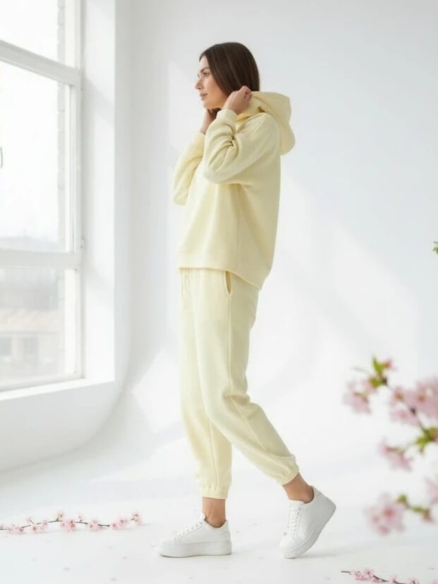 dres-damski-komplet-oversize-mooij-le-marais-paris-bluza-z-kapturem-spodnie-balloon-pastelowy-zolty-bawelna-haft-logo-wygodny-modny-wiosenny-komplet-dresowy-damski-styl-casual-premium-butik-szykownia-8