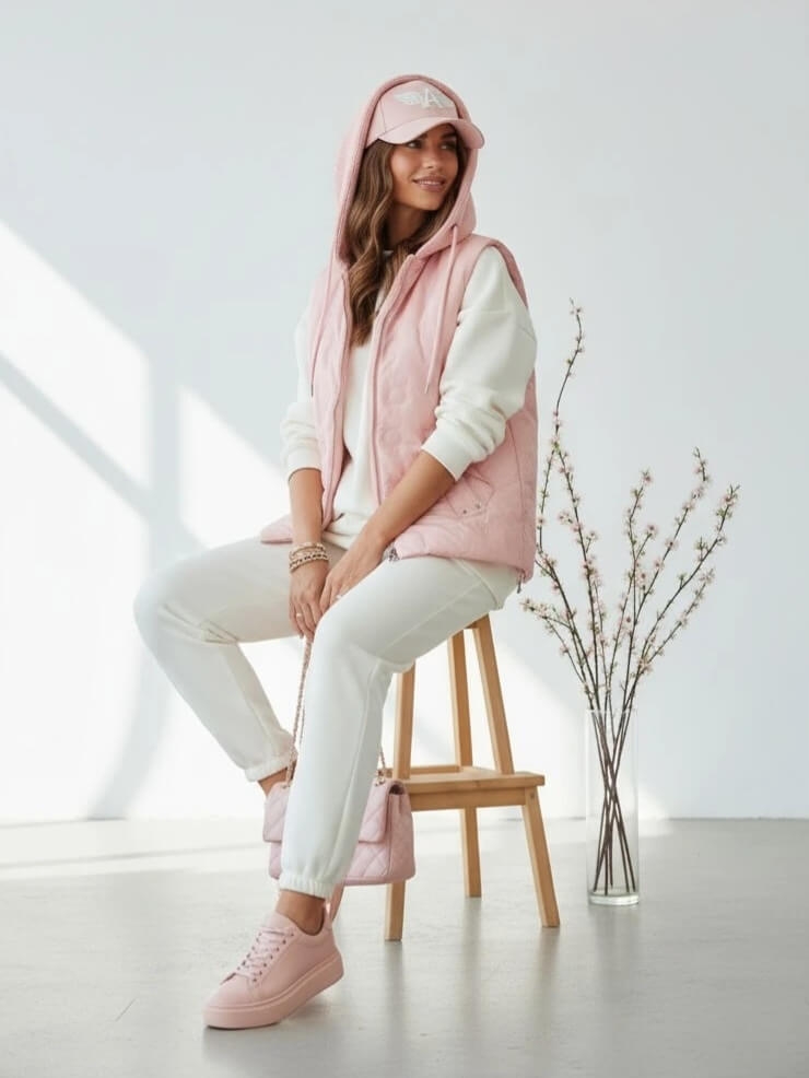 kamizelka-iris-happy-house-pastelowy-roz-pikowana-bezrekawnik-damski-kaptur-sweterkowy-lekka-wiosenna-regulowana-modna-elegancka-butik-szykownia-5