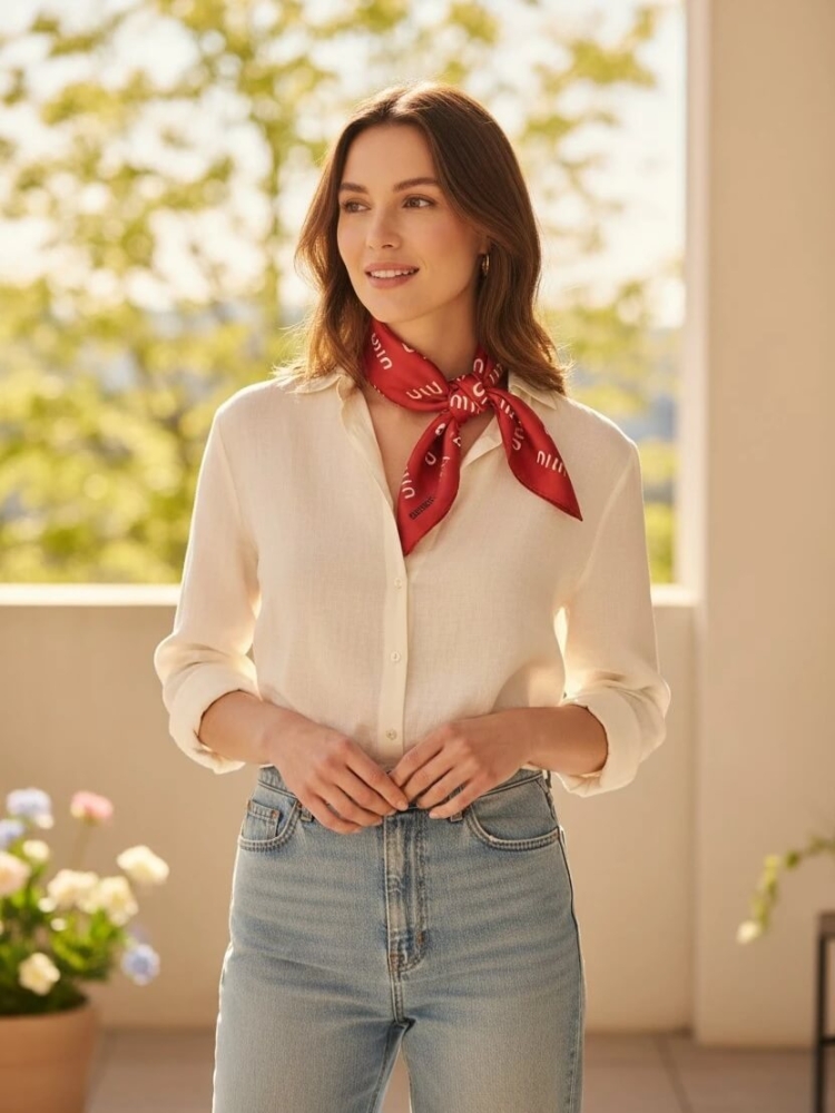 gawroszka-marine-apaszka-70x70-sliska-jak-jedwab-czerwona-biala-z-napisem-min-min-elegancka-damska-apaszka-do-szyi-wlosow-torebki-wiskoza-silk-poliester-wzorzysta-modny-dodatek-wiosna-lato-butik-szykownia-2