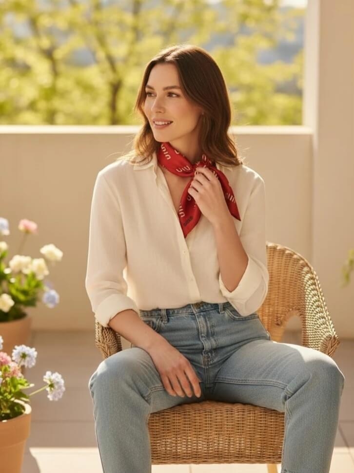 gawroszka-marine-apaszka-70x70-sliska-jak-jedwab-czerwona-biala-z-napisem-min-min-elegancka-damska-apaszka-do-szyi-wlosow-torebki-wiskoza-silk-poliester-wzorzysta-modny-dodatek-wiosna-lato-butik-szykownia-3