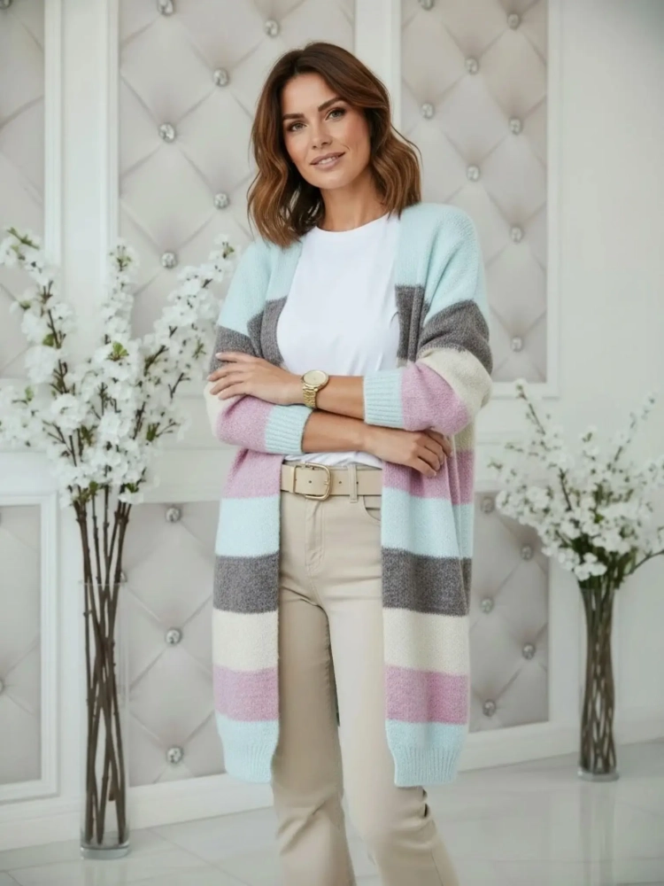 sweter-kardigan-damski-dlugi-pastelowe-pasy-mieta-mocca-ecru-roz-uniwersalny-made-in-italy-miekki-bez-zapiecia-bez-kieszeni-wiosenny-otulacz-butik-szykownia-7