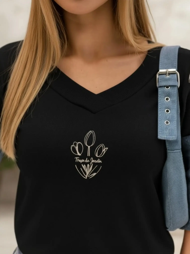 bluzka-fleur-de-jardin-latynka-tulipany-czarna-dekolt-v-rekaw-3-4-zlota-aplikacja-kwiaty-elastyczna-bawelna-elastan-rozmiary-standardowe-nadwymiary-kolekcja-wiosna-2026-butik-szykownia-5