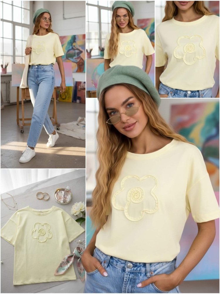 bluzka-kwiat-3d-latynka-pastelowy-zolty-tshirt-damski-bawelna-elastan-aplikacja-kwiat-3d-krotki-rekaw-polska-produkcja-rozmiary-standardowe-i-nadwymiary-modna-bluzka-damska-wiosna-butik-szykownia-14
