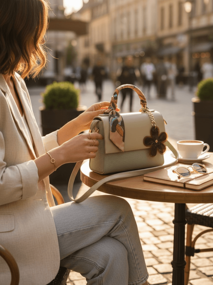 torebka-listonoszka-pastelowa-zielona-kwiat-przywieszka-apaszka-damska-elegancka-mala-torebka-na-ramie-regulowany-pasek-modna-torebka-damska-stylowa-torebka-codzienna-butik-szykownia-3