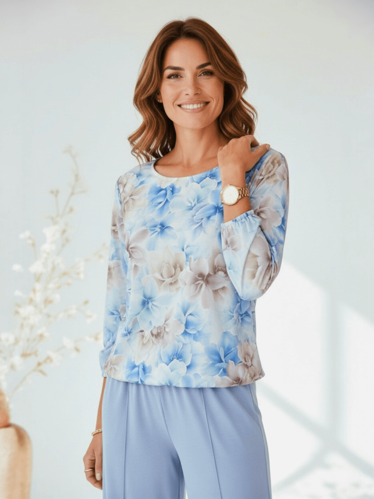 bluzka-kwiatowy-print-madex-pastelowy-blekit-niebieski-bez-pudrowy-roz-kremowy-bluzka-damska-w-kwiaty-gumka-na-dole-gumka-w-rekawach-rekaw-7-8-polska-produkcja-elegancka-bluzka-butik-szykownia-5