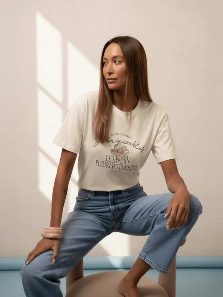 bluzka-tshirt-botanika-lemonada-smietankowa-kremowa-bawelna-98-elastan-kwiatowy-nadruk-botanique-lete-naturalne-piekno-premium-polskiej-produkcji-modna-bluzka-damska-wiosna-butik-szykownia-4