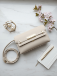 Torebka David Jones CM7541 jasny beż mała na ramię elegancka
