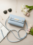 Torebka David Jones CM7541 pastelowy niebieski mała na ramię elegancka