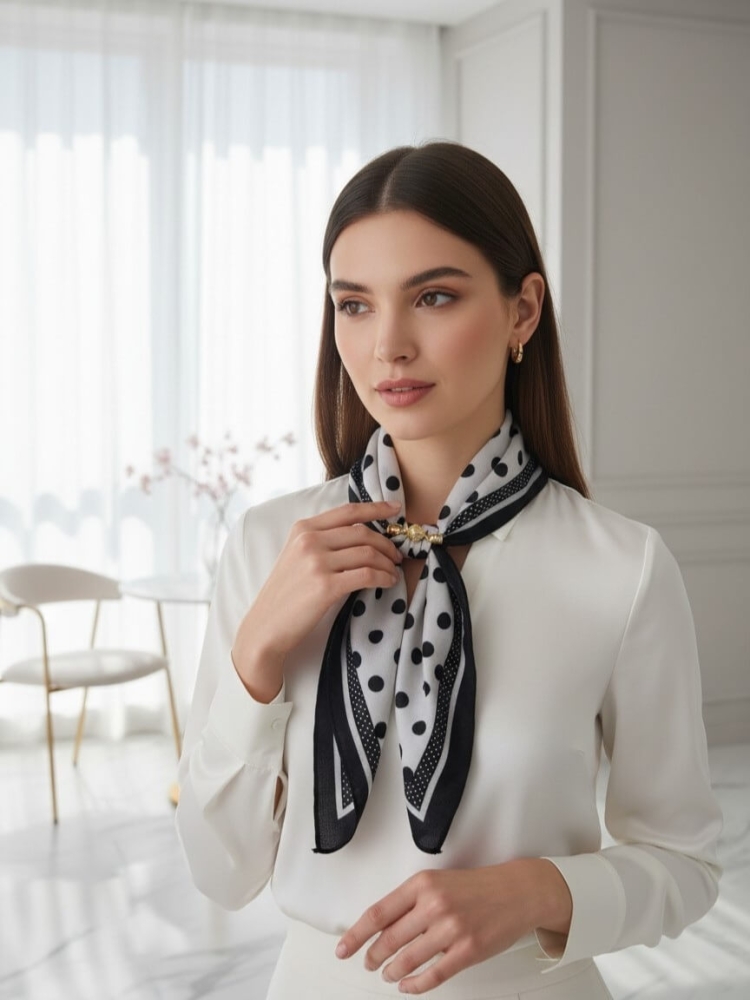 gawroszka-flow-kropki-groszki-czarne-biala-magnetyczne-zapiecie-apaszka-damska-65x65-bawelna-wiskoza-modny-dodatek-do-szyi-butik-szykownia-2