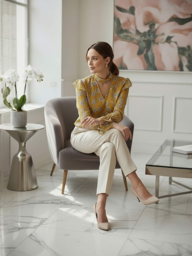 bluzka-elviana-musztardowa-kwiaty-dekolt-v-choker-falbanka-rekaw-dlugi-elegancka-bluzka-damska-wiosenna-kwiatowy-print-modna-bluzka-damska-uniwersalna-butik-szykownia-6