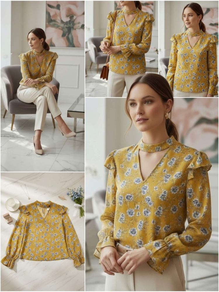 bluzka-elviana-musztardowa-kwiaty-dekolt-v-choker-falbanka-rekaw-dlugi-elegancka-bluzka-damska-wiosenna-kwiatowy-print-modna-bluzka-damska-uniwersalna-butik-szykownia-12