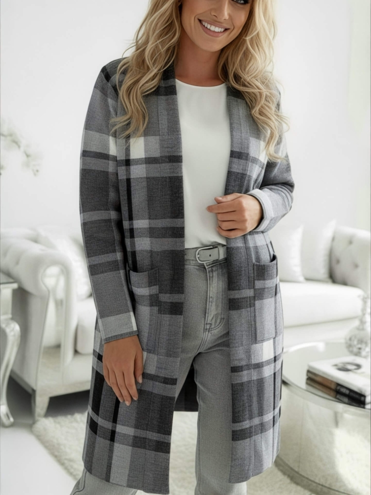 kardigan-gioni-maglificio-krata-szary-czarny-bialy-dlugi-open-front-kieszenie-damski-sweterkowy-elastyczny-wiskoza-modny-kardigan-wiosna-lato-butik-szykownia-1