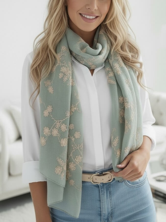 apaszka-szal-pareo-mirevia-jasna-mietowa-haftowane-kwiaty-zlota-nitka-90x180-bawelna-wiskoza-lekka-elegancka-damska-wiosna-lato-butik-szykownia-1