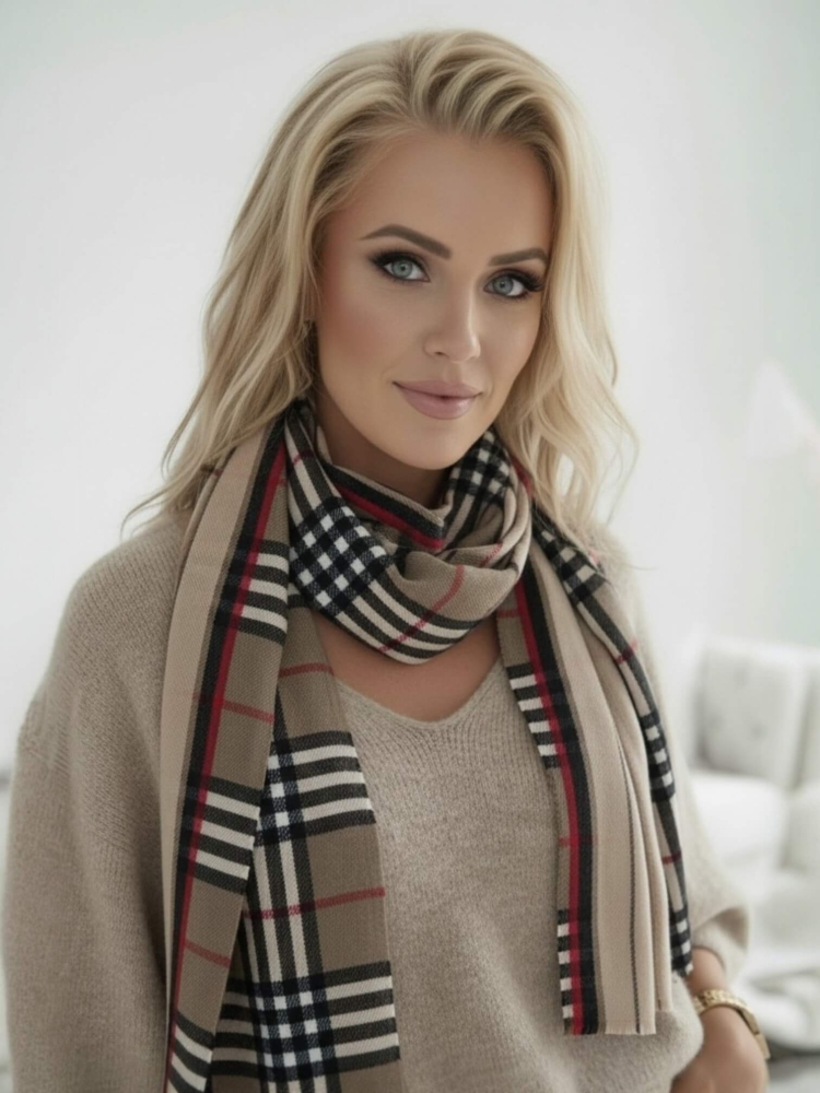apaszka-szal-virella-bezowa-krata-paski-czarny-czerwony-taupe-ecru-wiskoza-lekka-elegancka-wiosenna-stylowa-butik-szykownia-4