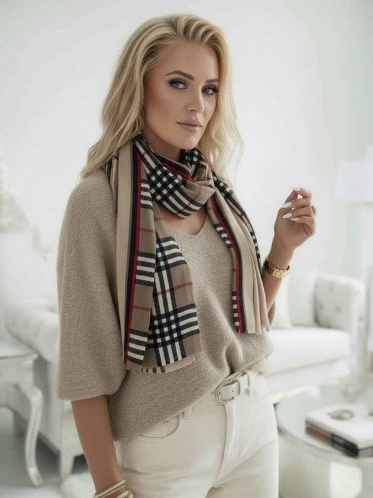 apaszka-szal-virella-bezowa-krata-paski-czarny-czerwony-taupe-ecru-wiskoza-lekka-elegancka-wiosenna-stylowa-butik-szykownia-5