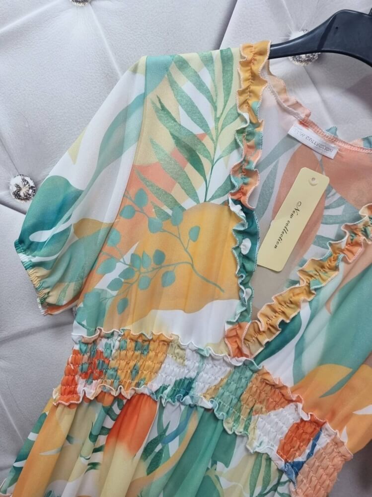 sukienka-borega-wloska-kolorowa-falbany-dekolt-v-elastyczna-talia-letnia-zwiewna-mieta-pomarancz-zolty-ecru-butik-szykownia-8