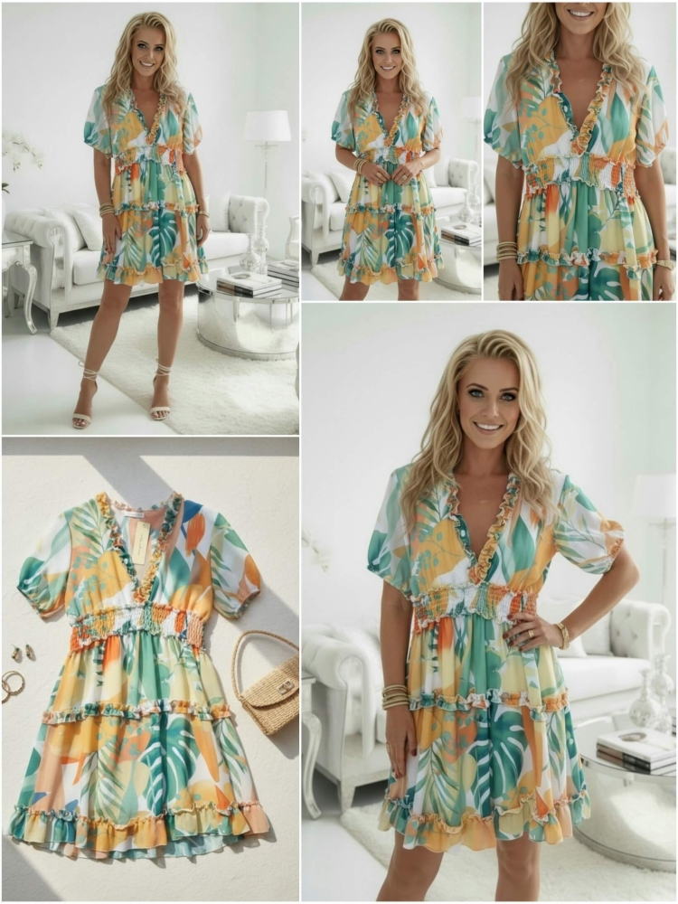 sukienka-borega-wloska-kolorowa-falbany-dekolt-v-elastyczna-talia-letnia-zwiewna-mieta-pomarancz-zolty-ecru-butik-szykownia-11