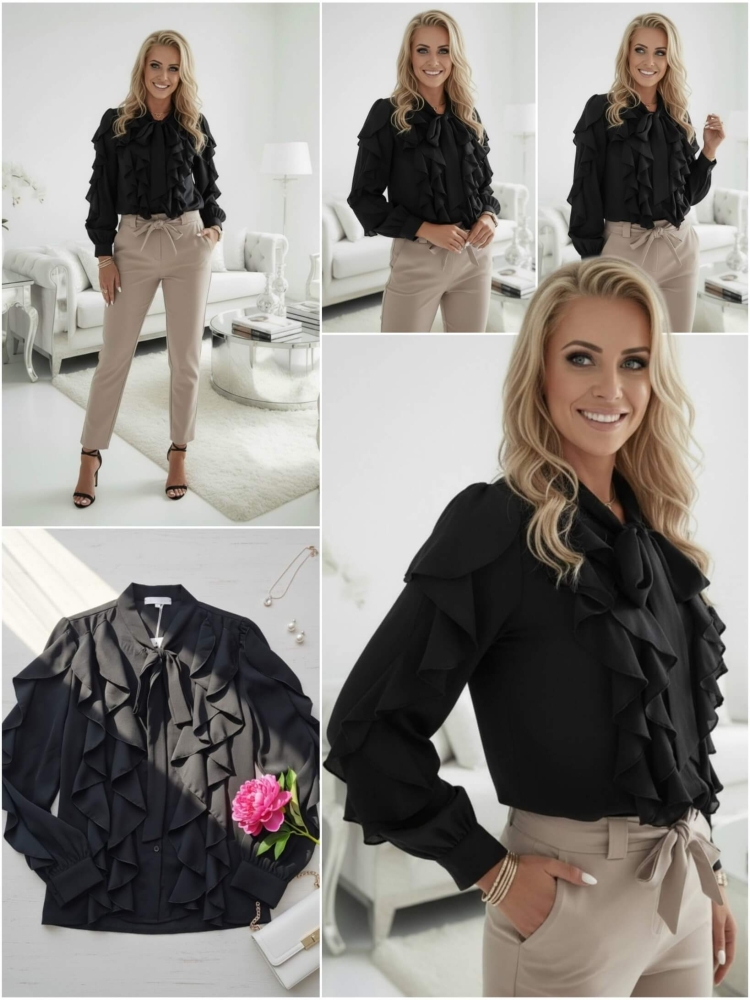 bluzka-koszula-rafallela-czarna-falbany-wiazanie-pod-szyja-wloska-produkcja-elegancka-koszulowa-damska-falbany-mankiety-guziki-uniwersalna-butik-szykownia-12