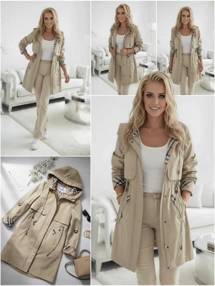 parka-glakate-bezowa-kurtka-damska-przejsciowa-lekka-bez-ocieplenia-z-kapturem-regulowana-talia-zamek-napy-kieszenie-krata-modna-wiosenna-plaszczyk-parka-butik-szykownia-17